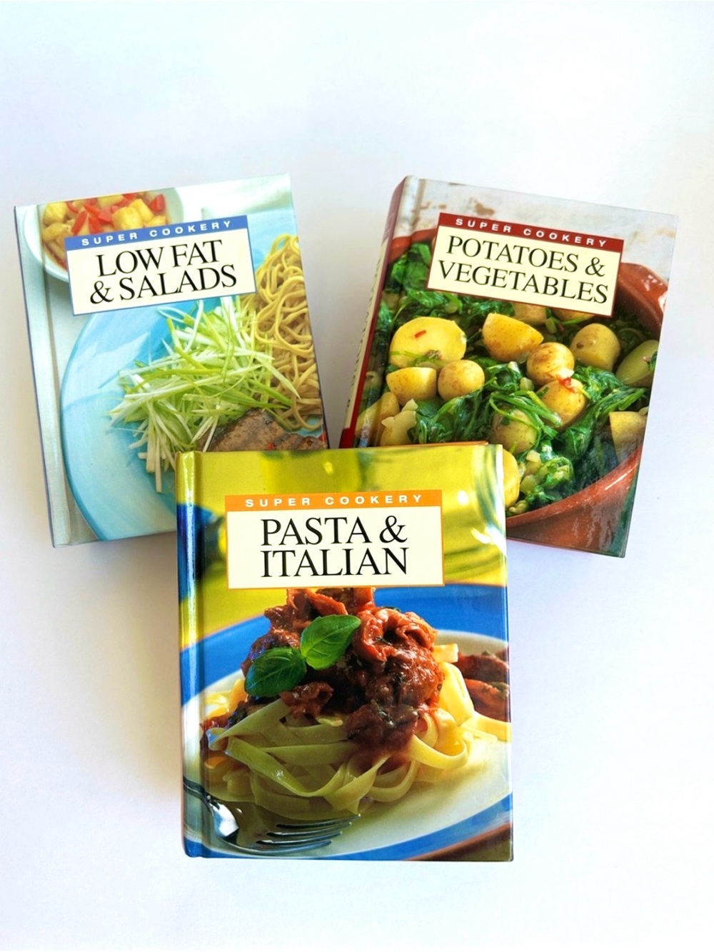 3 Set Mini Pasta Italian Vegetable Salad Cookbooks Recipe Hardcover Cookbooks x3